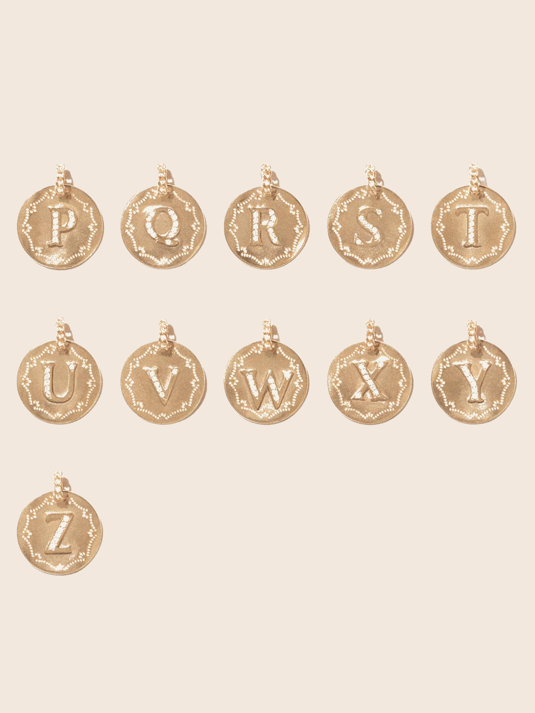 Alphabet Pendant - Yellow Gold